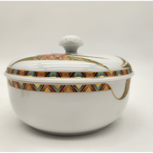 Vintage Kaiser Porzellan Fantasia Bonbonniere With Lid Candy/Trinket Dish Decor - Picture 7 of 11